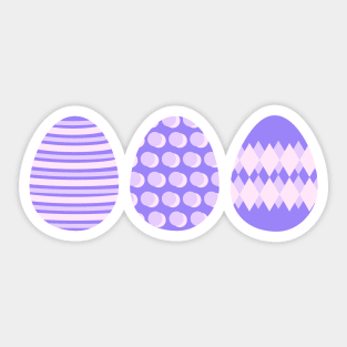 Eggspert Easter Eggs - Decorated Eggs in Purple Sticker